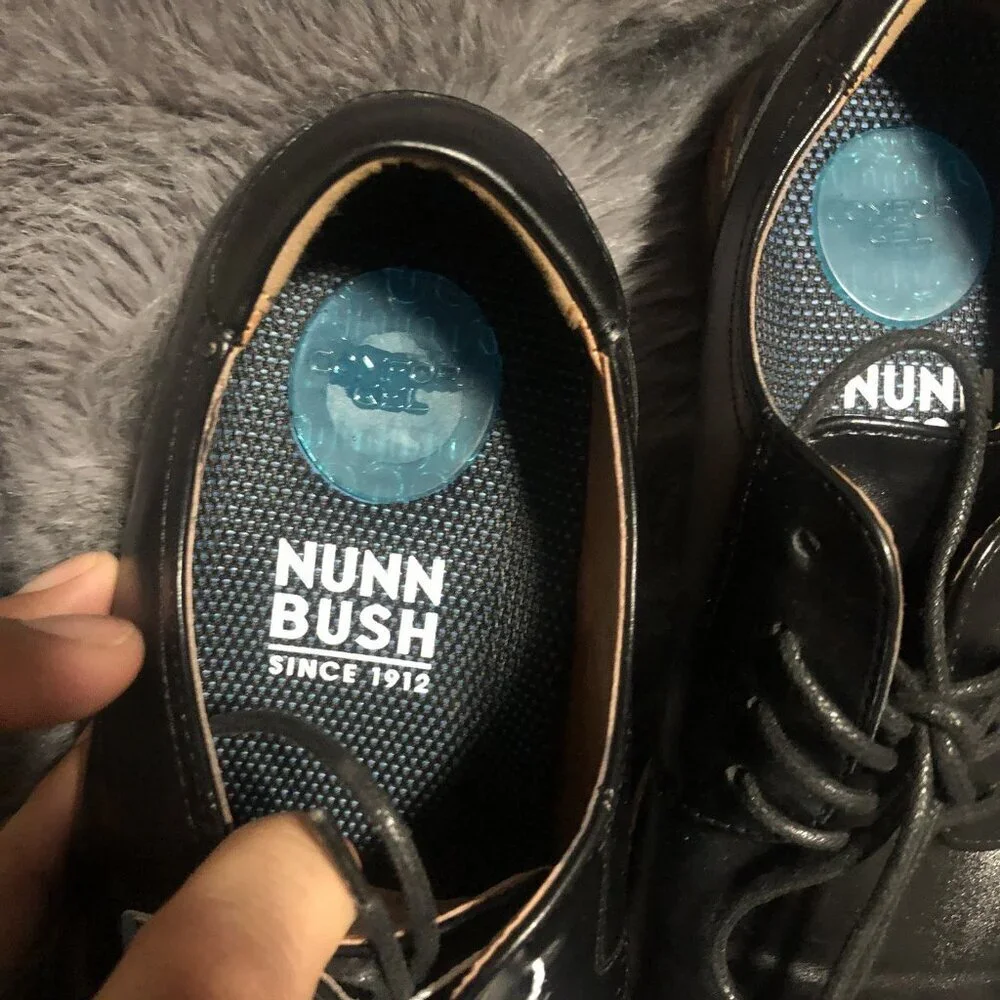 Nunn Bush Finlay Plain Toe Oxford Men's Size 9M Black Dress Casual Shoes NEW